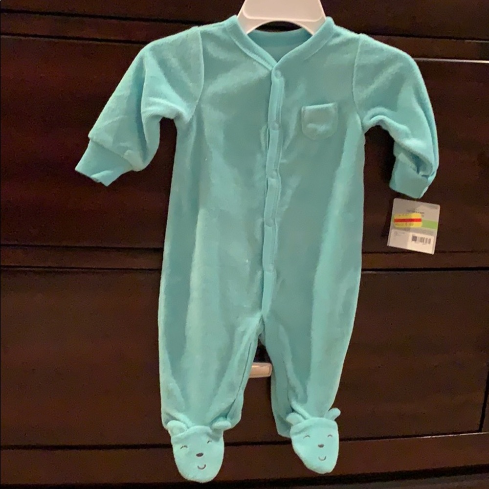 Terry cloth onsie with footies